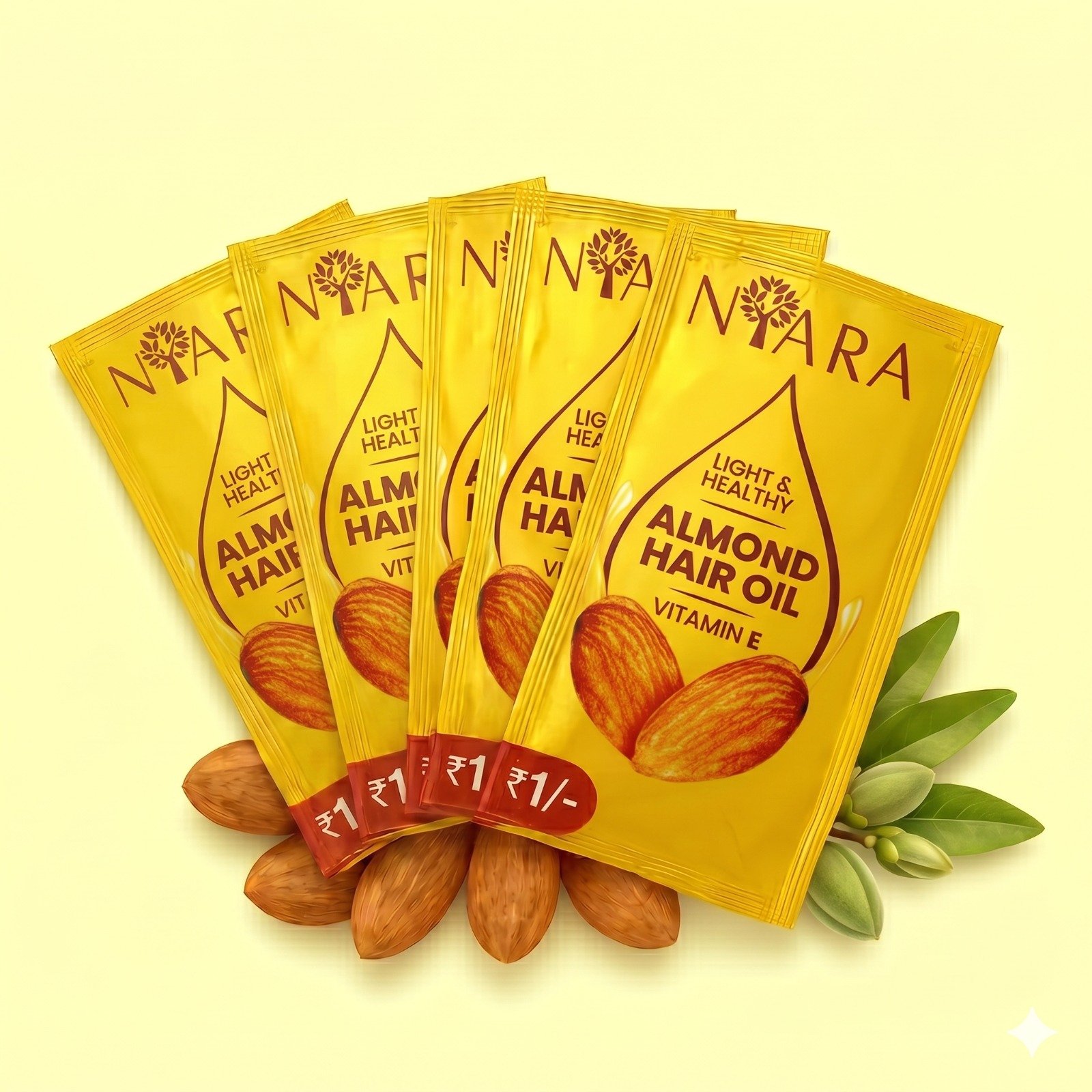 Nyara Almond Hair Oil (Sachet) - Image 2